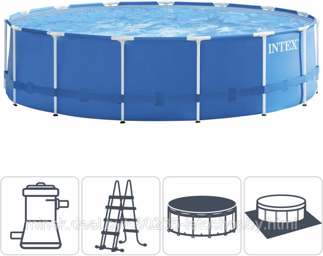 Каркасный бассейн Intex Metal Frame 28242, 457*122 см