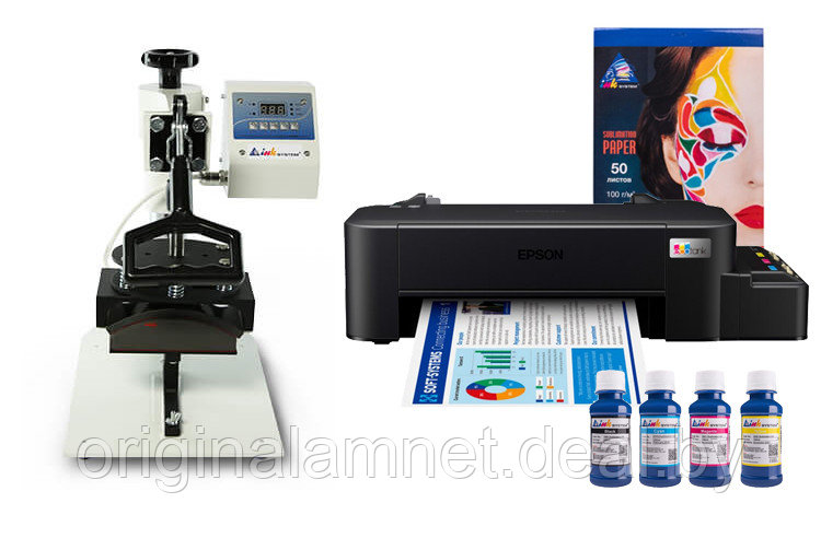 Кепочный термопресс INKSYSTEM B-01 и принтер Epson L121 с набором для сублимационной печати - фото 1 - id-p224954179