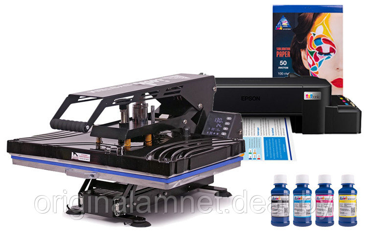Планшетный термопресс INKSYSTEM SP AO4060 40*60 см и принтер Epson L121 с набором для сублимационной печати - фото 1 - id-p224954190