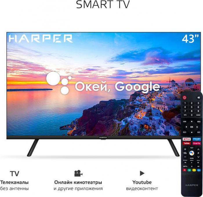 Телевизор 43 дюйма HARPER 43F721TS Full HD SMART TV - фото 1 - id-p224954423
