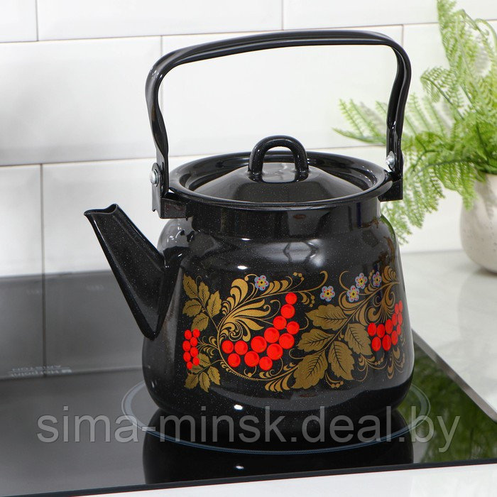 Чайник «Рябинушка», чёрный рябчик, с петлёй, 3,5 л - фото 5 - id-p224954917
