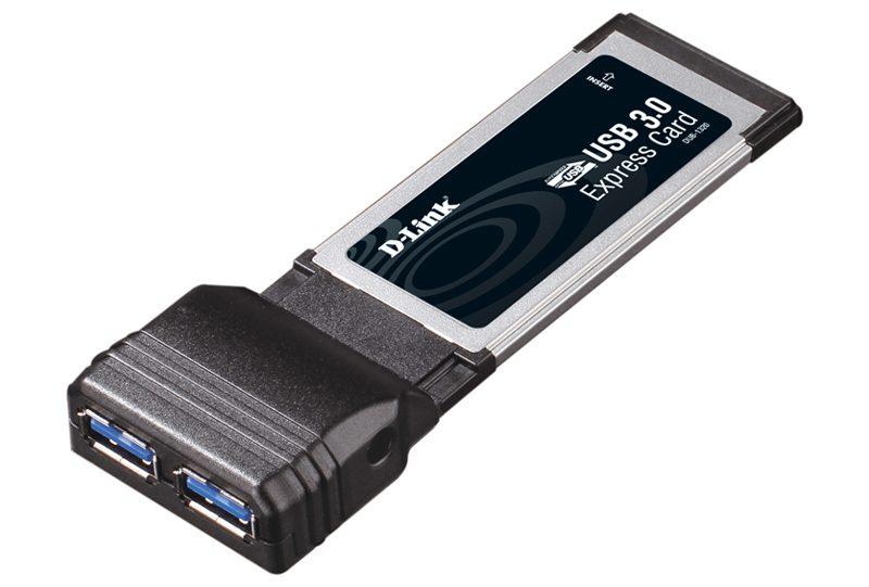 Сетевой адаптер D-Link DUB-1320. Адаптер с 2 портами USB 3.0 для шины ExpressCard - фото 1 - id-p220144897