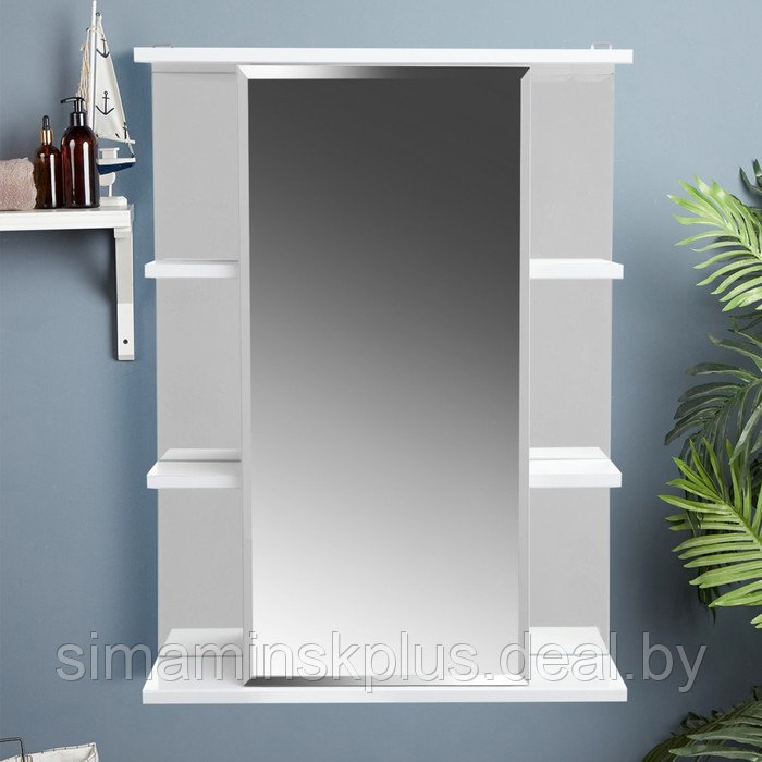 Зеркало-шкаф для ванной комнаты "Герда 50" фацет левый, 50 х 73,2 х 17,5 см - фото 2 - id-p224957908