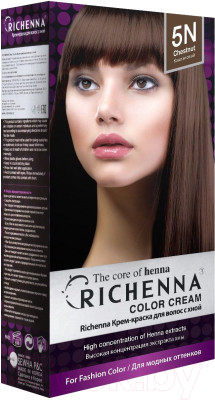 Крем-краска для волос Richenna С хной 5N - фото 1 - id-p224959423