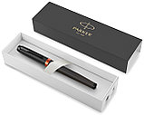 Ручка перьевая Parker IM Vibrant Rings F315, Flame Orange PVD, корпус черный/оранжевый, цвет чернил - синий, фото 6