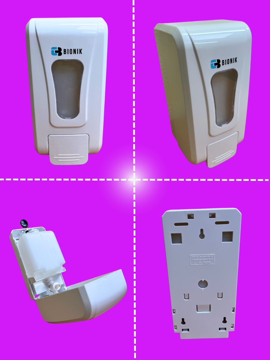 Дозатор для мыла BIONIK BK1081 с замком, запирается на ключ - фото 4 - id-p223758791