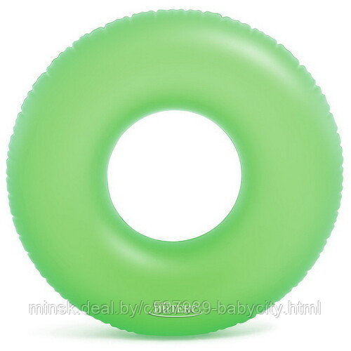 Круг надувной для плавания Intex Неон 91 см (59262) зеленый - фото 1 - id-p224961623