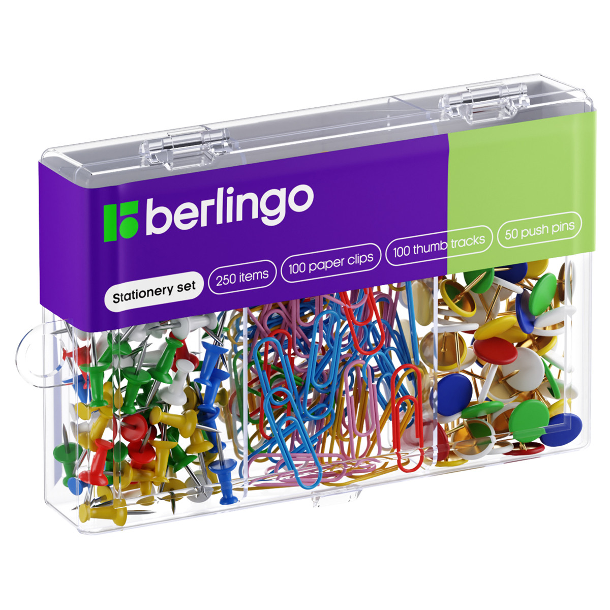 Набор мелкоофисных принадлежностей Berlingo, 250 предметов, пластиковая упаковка Mcn_25006 - фото 1 - id-p179827457