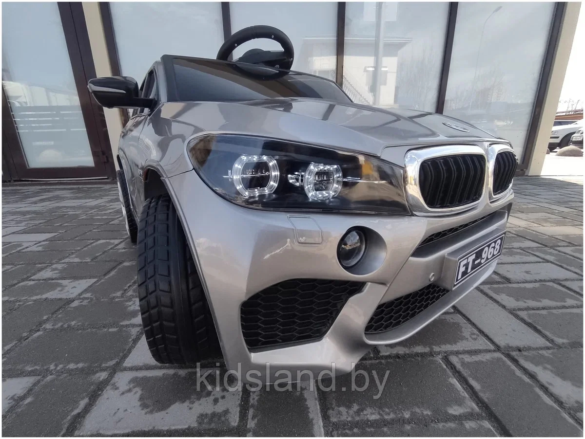 Детский электромобиль Electric Toys BMW X6M LUX 4Х4 арт. FT968Р (серебро) полноприводной - фото 2 - id-p224961935