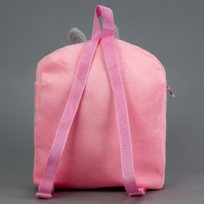 Рюкзак детский плюшевый "Зайка", цвет розовый - фото 4 - id-p224962455