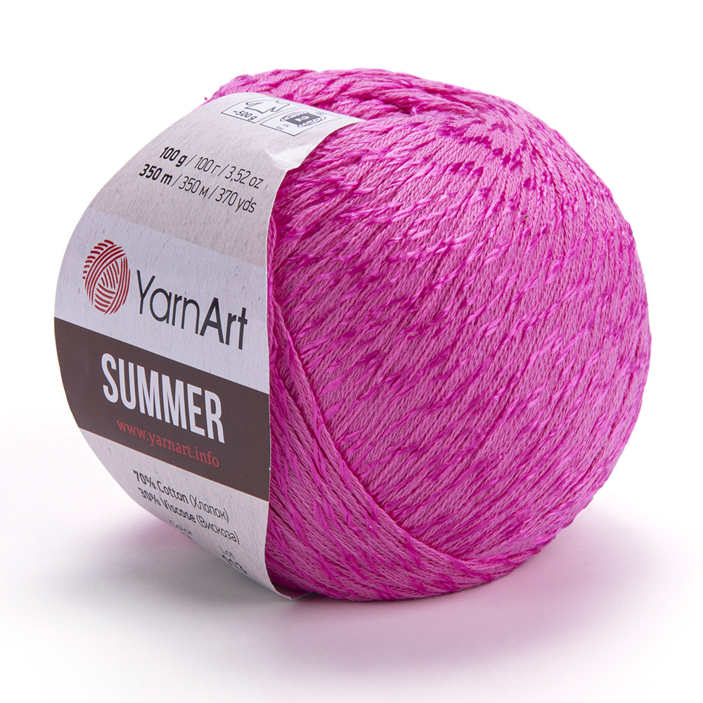 Ярнарт Саммер (YarnArt Summer) цвет 45 ярко-розовый - фото 1 - id-p224962711