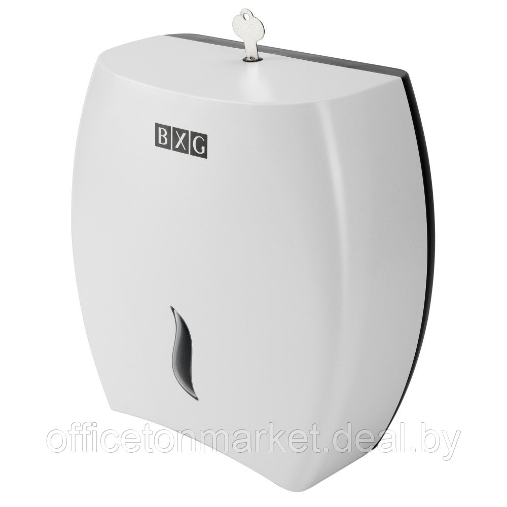 Диспенсер для туалетной бумаги в больших и средних рулонах BXG-PD-8002, ABS-пластик, белый - фото 1 - id-p224961716
