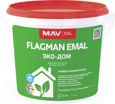 Краска MAV Flagman Emal Эко Дом - фото 1 - id-p224962933