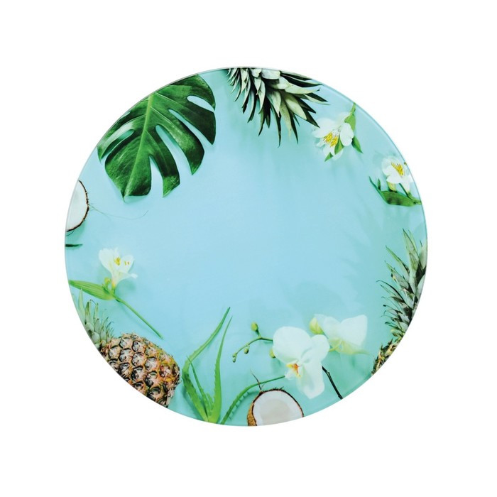 Доска разделочная «Тропическое лето», 27×0.4 см, стекло - фото 1 - id-p224965006