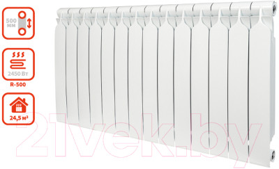 Радиатор биметаллический BiLux Plus R500 - фото 5 - id-p224966504