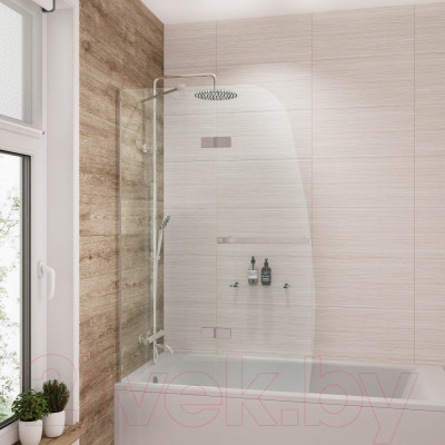 Стеклянная шторка для ванны Grossman GR-102/2 - фото 2 - id-p224966200