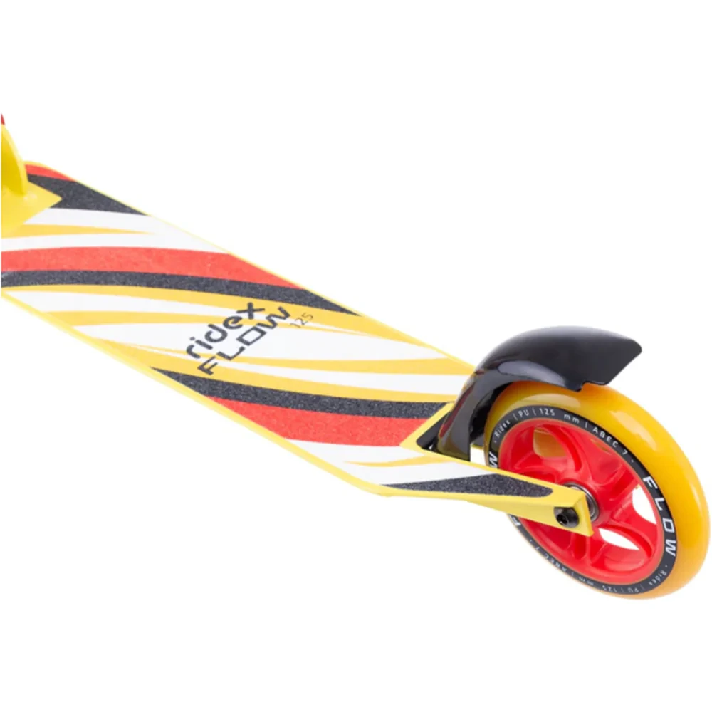 Самокат Ridex Flow 125мм (красный/желтый) - фото 4 - id-p224968204