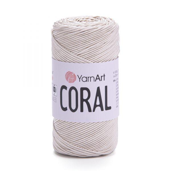 Шнур с хлопком ЯрнАрт Корал (Yarnart Coral) цвет 1917 слоновая кость - фото 1 - id-p224967227