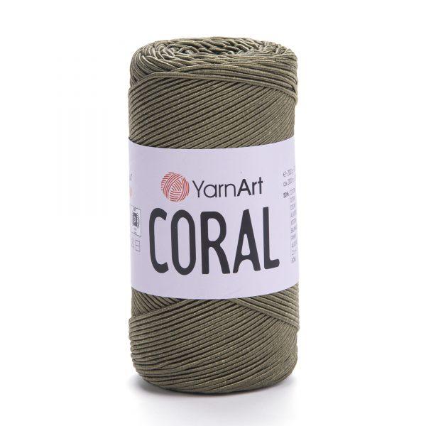 Шнур с хлопком ЯрнАрт Корал (Yarnart Coral) цвет 1920 темный беж