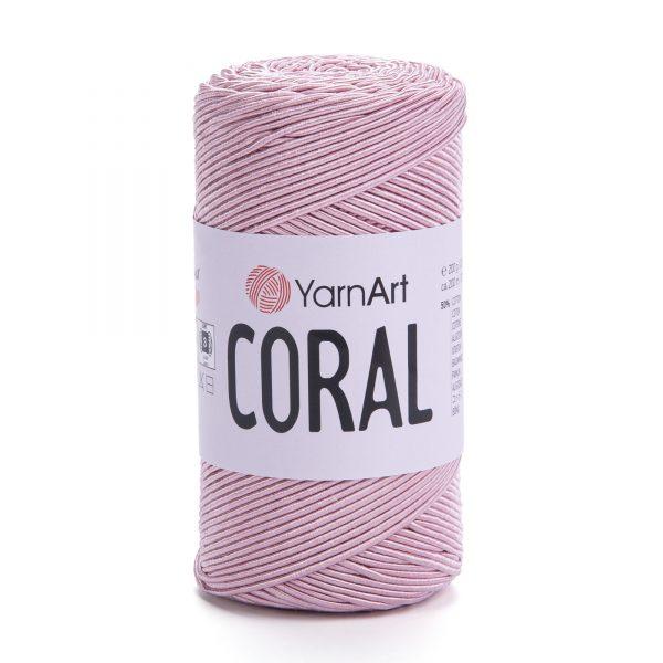 Шнур с хлопком ЯрнАрт Корал (Yarnart Coral) цвет 1915 светло-розовый / пудра - фото 1 - id-p224967444