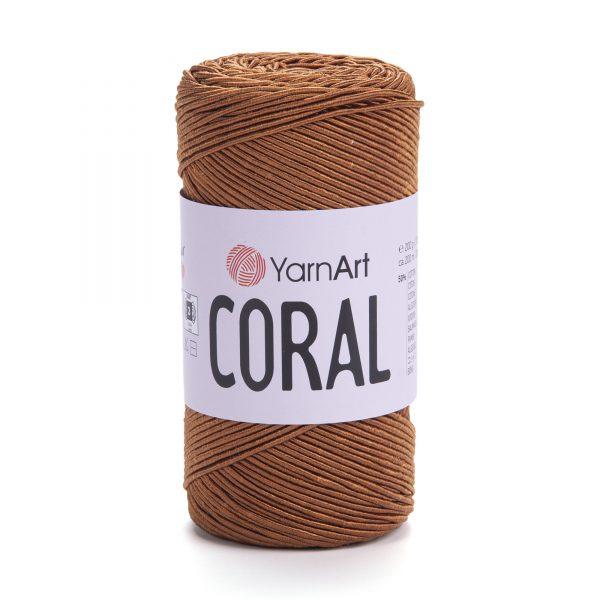 Шнур с хлопком ЯрнАрт Корал (Yarnart Coral) цвет 1904 карамель