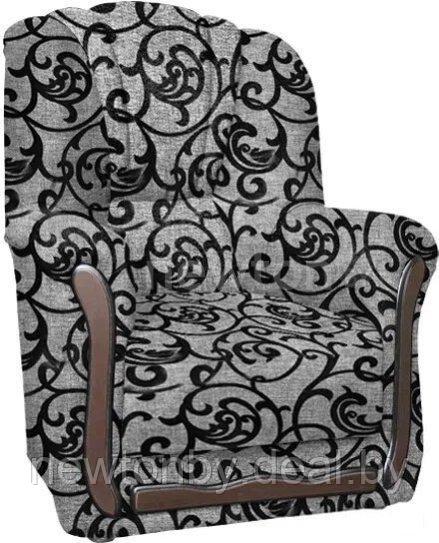 Интерьерное кресло Асмана Анна-1 (завиток черный/рогожка) - фото 1 - id-p224968199