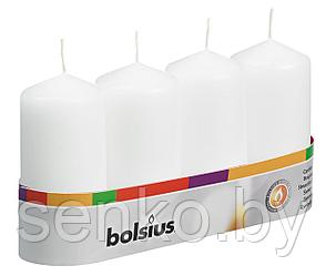 Свеча столбик набор 4шт. (белый) 50/100 BOLSIUS