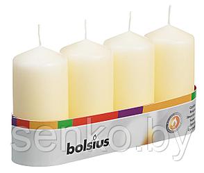 Свеча столбик набор 4шт. (кремовый) 50/100 BOLSIUS