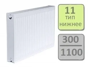 Стальной панельный радиатор Lemax Valve Compact тип 11-300 1100