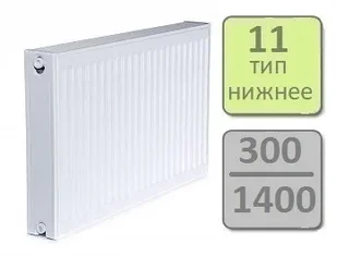 Стальной панельный радиатор Lemax Valve Compact тип 11-300 1400