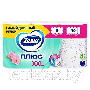 Туалетная бумага двухслойная ZewaПлюс XXL, 6рул, 38,4м Цена без учета НДС 20%