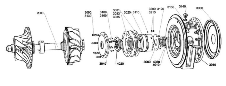 Корпус турбины к турбокомпрессору KBB HPR 4000 - фото 2 - id-p224969844