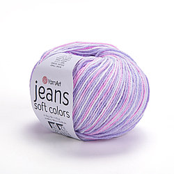 Пряжа Ярнарт Джинс Софт Колорс (Yarnart Jeans Soft Colors) цвет 6205 розовый/ сирень