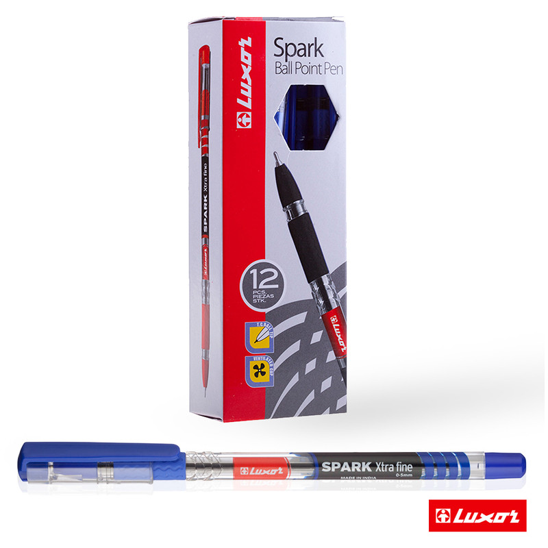 Ручка шариковая Luxor "Spark" синяя, 0,7мм, грип 1597 - фото 1 - id-p224969837