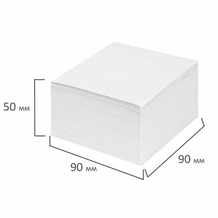 Блок для заметок 90*90*50мм белый, 126574 РФ - фото 2 - id-p224970073