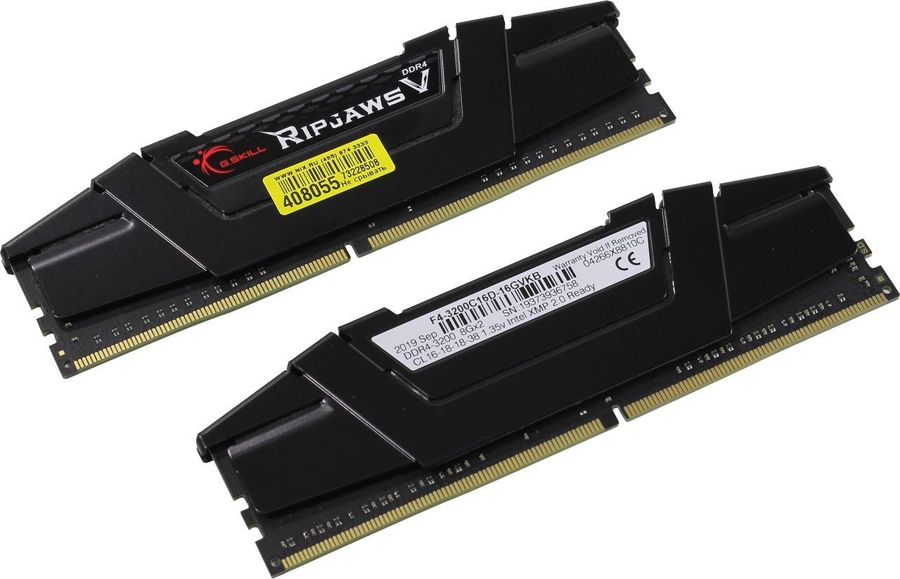 G.Skill RipjawsV F4-3200C16D-16GVKB DDR4 DIMM 16Gb KIT 2*8Gb PC4-25600 CL16