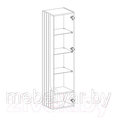 Шкаф навесной Мебель-Неман Лоренсо МН-043-03 (белый) - фото 2 - id-p224970872