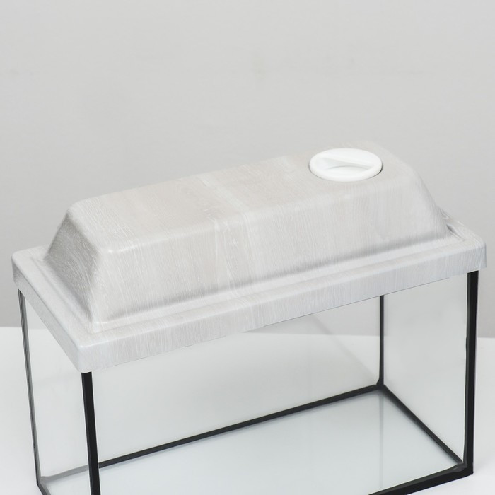 Аквариум "Прямоугольный" с крышкой, 10 литров, 32 x 15 x 21/26 см, беленый дуб - фото 4 - id-p224970914