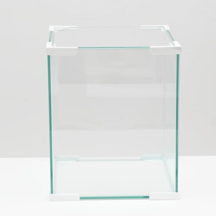 Аквариум "Куб", покровное стекло, 50 литров, 35 x 35 x 40 см, белые уголки - фото 2 - id-p224970921