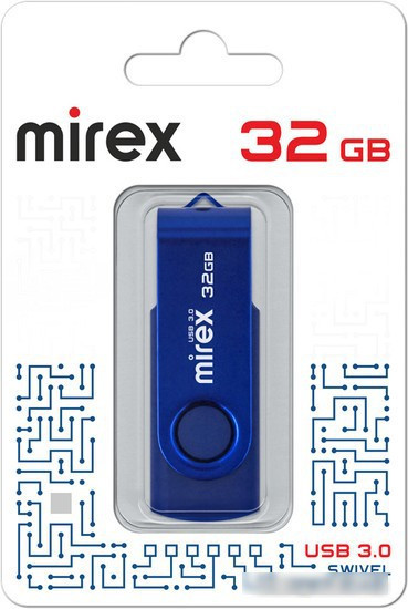 USB Flash Mirex Color Blade Swivel 3.0 32GB 13600-FM3BSL32 - фото 1 - id-p224972244