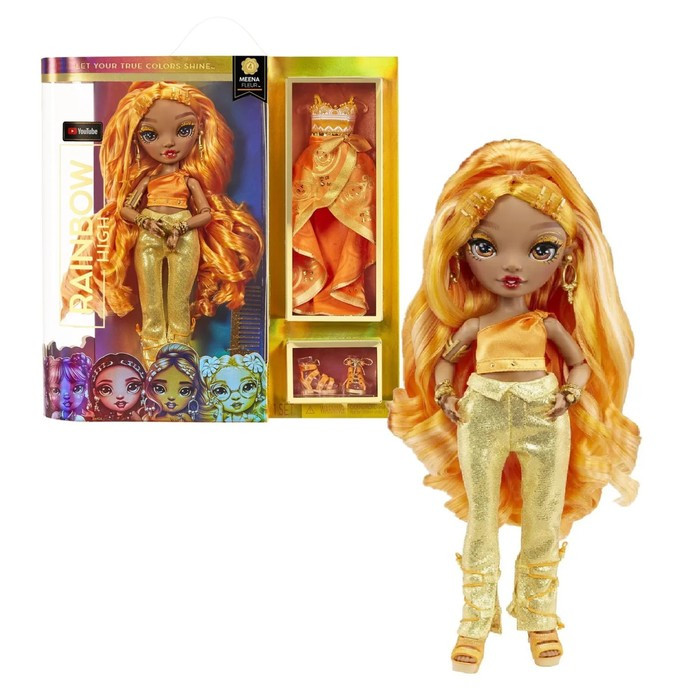 Кукла Rainbow High «Мина Флер», 28 см, с аксессуарами, цвет оранжевый - фото 1 - id-p224972528