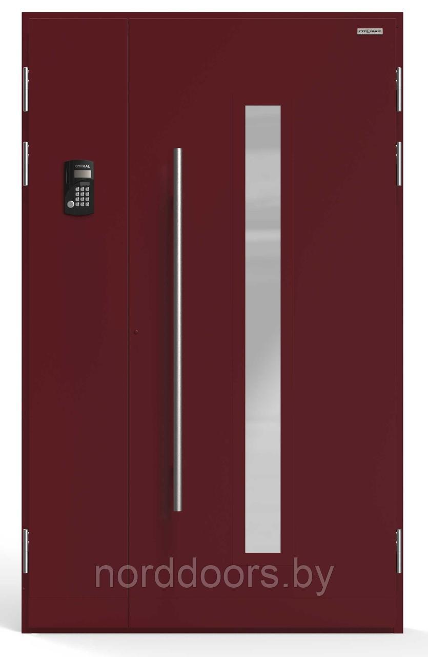Дверь для подъезда GENEVA 02 RAL 3005