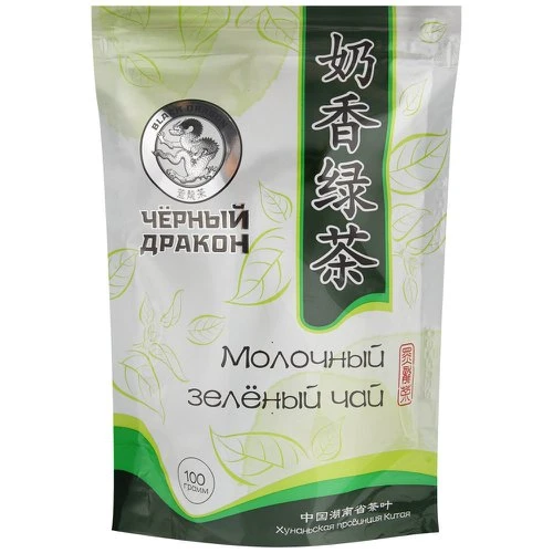 Чай зеленый молочный крупнолистовой 100 гр "Черный Дракон"