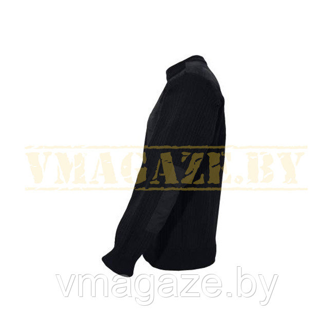 Джемпер форменный, с накладками (цвет черный) - фото 2 - id-p224972821