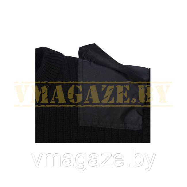 Джемпер форменный, с накладками (цвет черный) - фото 3 - id-p224972821