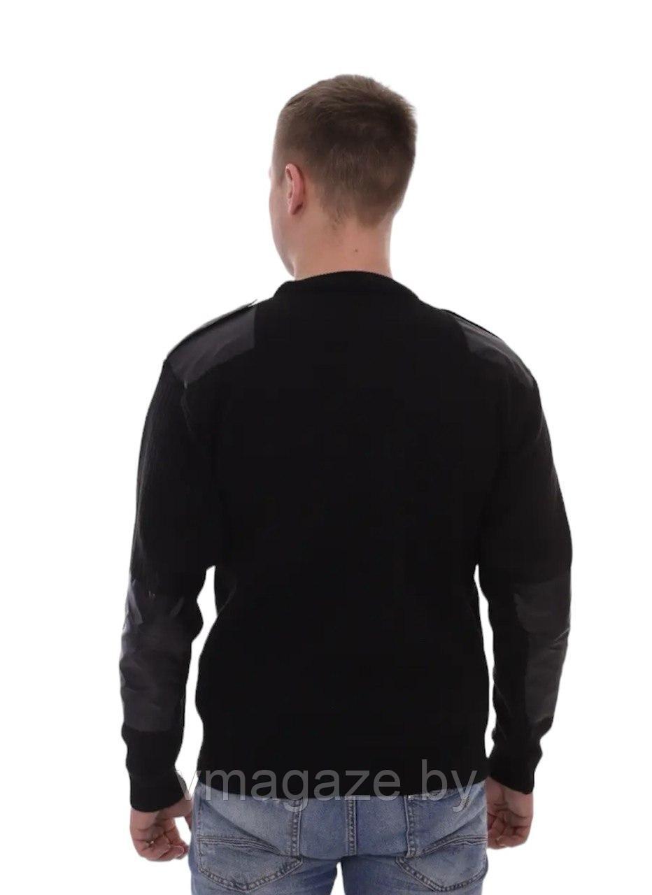 Джемпер форменный, с накладками (цвет черный) - фото 5 - id-p224972821