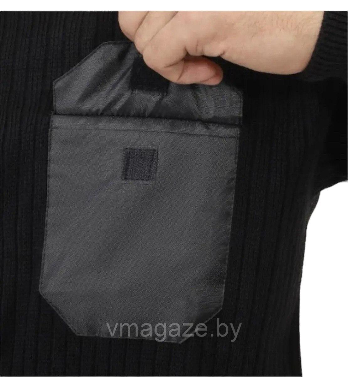 Джемпер форменный, с накладками (цвет черный) - фото 7 - id-p224972821