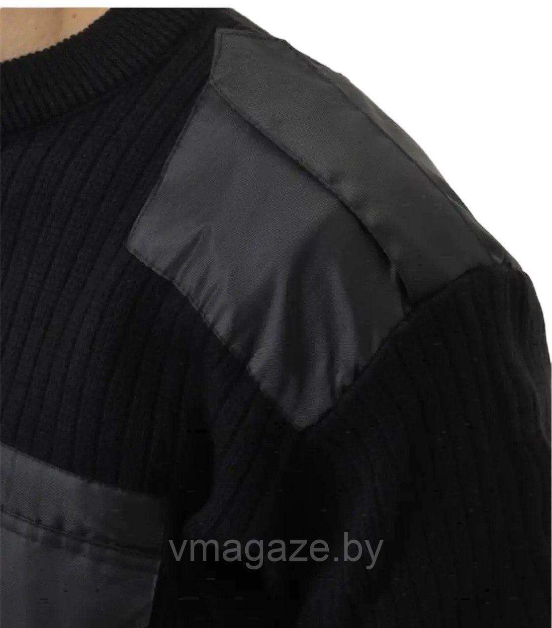 Джемпер форменный, с накладками (цвет черный) - фото 8 - id-p224972821