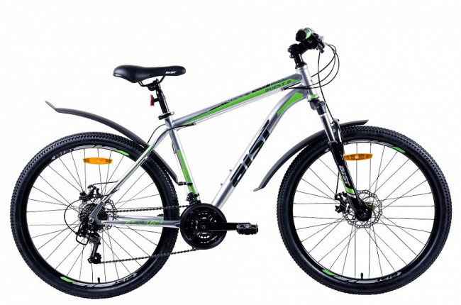 Велосипед Aist Quest Disc 26 Серо-зелёный - фото 1 - id-p224972887