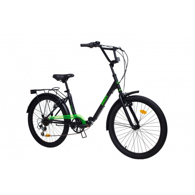 Велосипед Aist Smart 24 2.1 Складной Чёрно-зелёный - фото 1 - id-p224972889